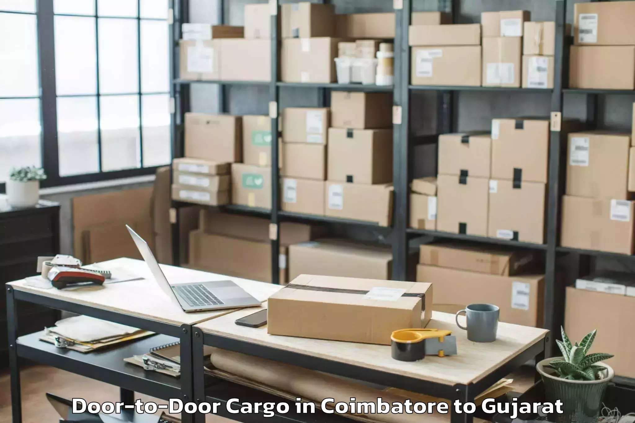 Efficient Coimbatore to Vr Mall Surat Door To Door Cargo